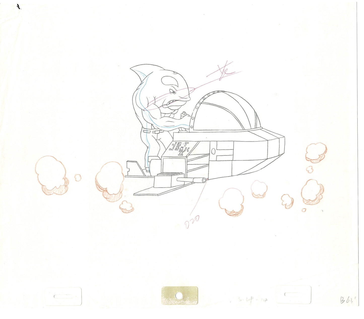 Street Sharks DIC Production Animation Cel Drawing 1994-1997 C-39