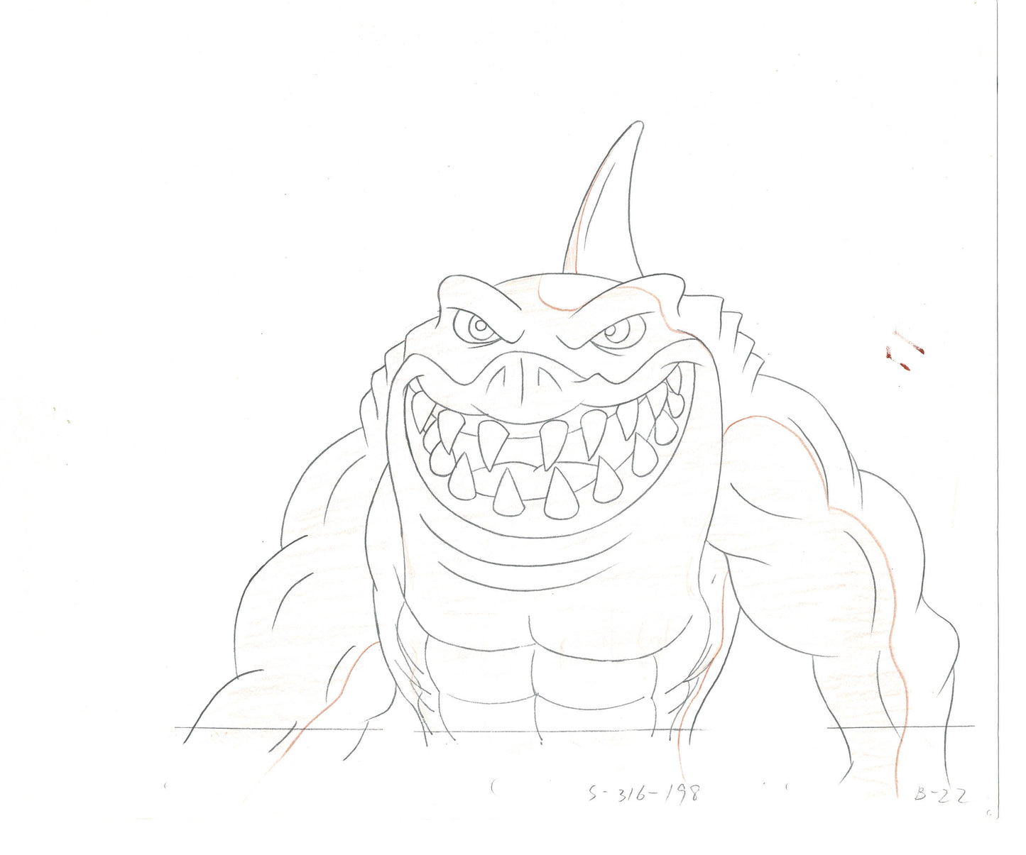 Street Sharks DIC Production Animation Cel Drawing 1994-1997 D-36