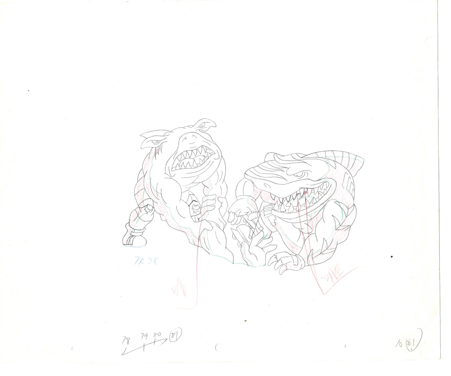 Street Sharks DIC Production Animation Cel Drawing 1994-1997 D-44