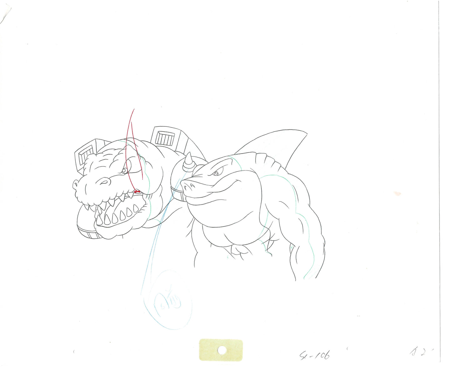 Street Sharks DIC Production Animation Cel Drawing 1994-1997 D-55