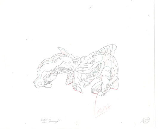 Street Sharks DIC Production Animation Cel Drawing 1994-1997 D-75