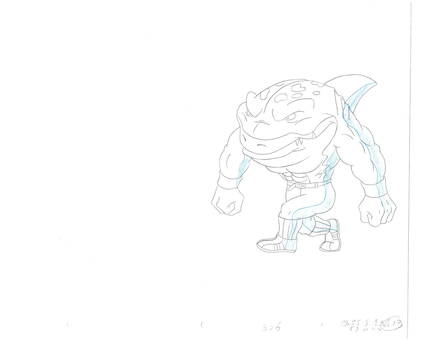 Street Sharks DIC Production Animation Cel Drawing 1994-1997 E-101