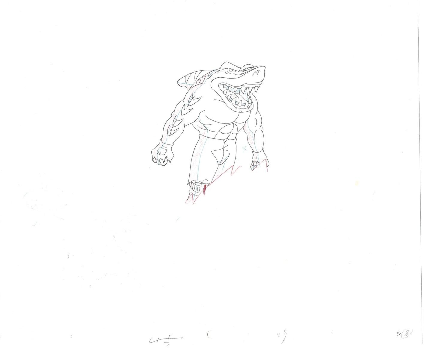 Street Sharks DIC Production Animation Cel Drawing 1994-1997 E-118