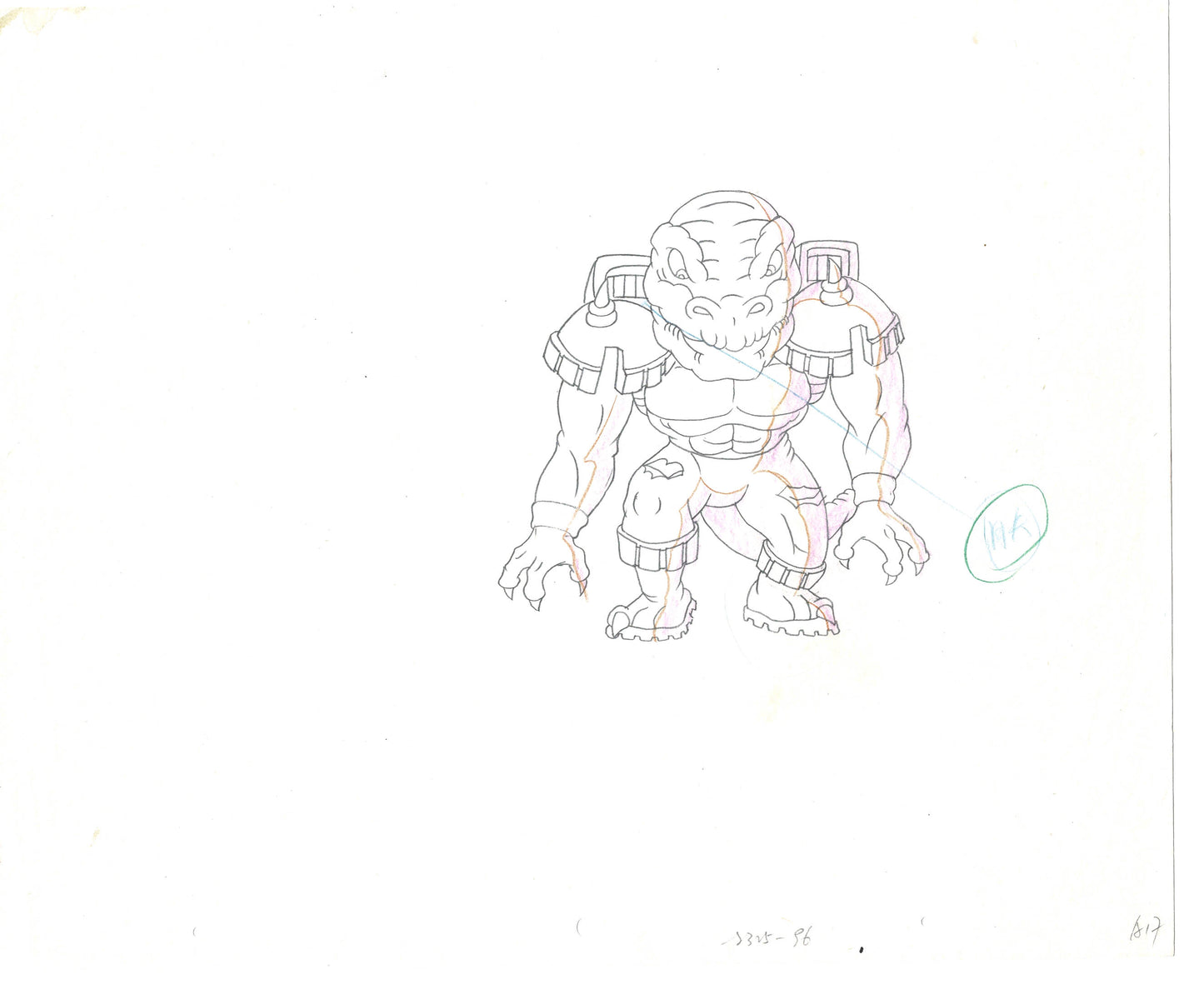 Street Sharks DIC Production Animation Cel Drawing 1994-1997 E-131