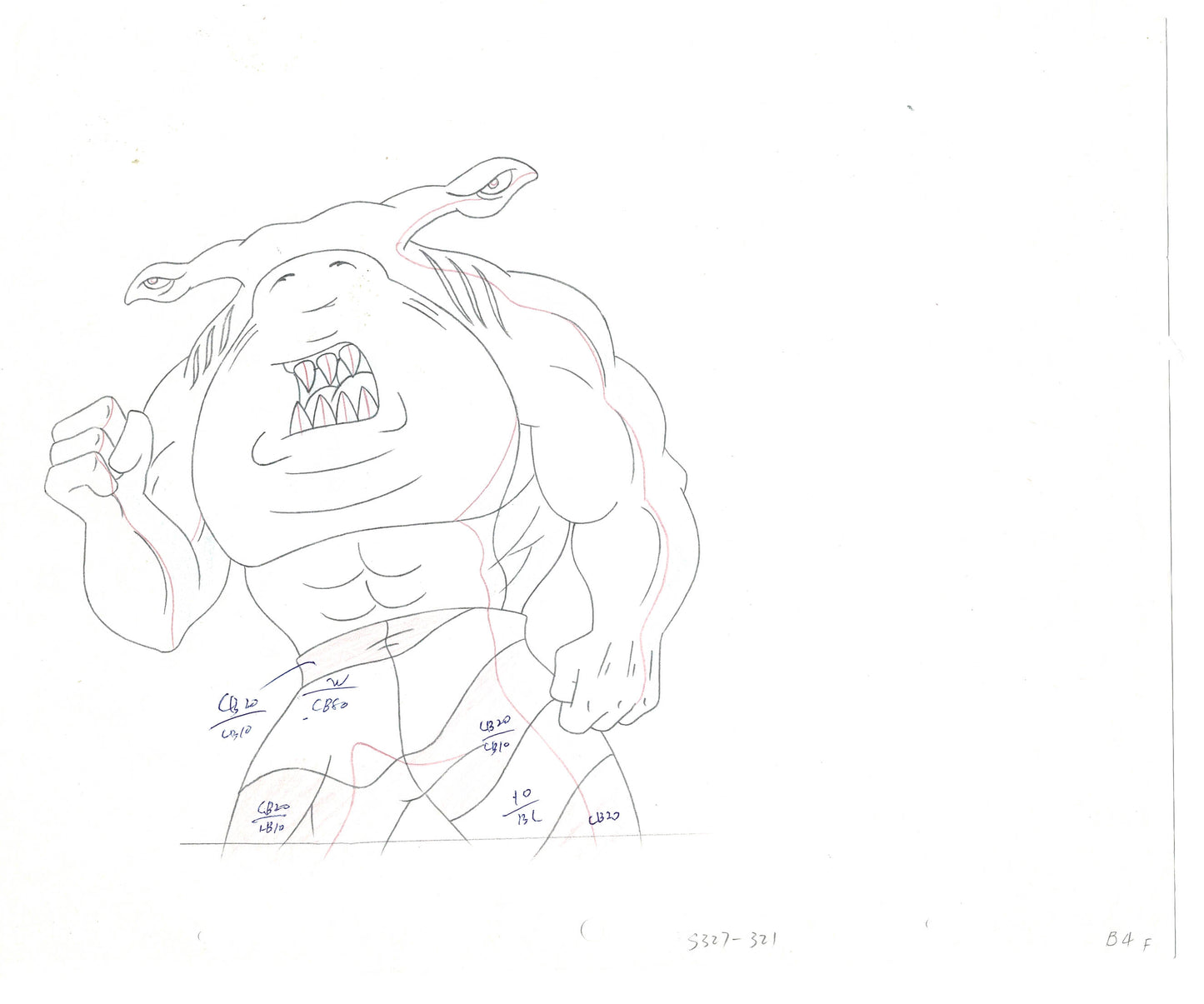Street Sharks DIC Production Animation Cel Drawing 1994-1997 E-169