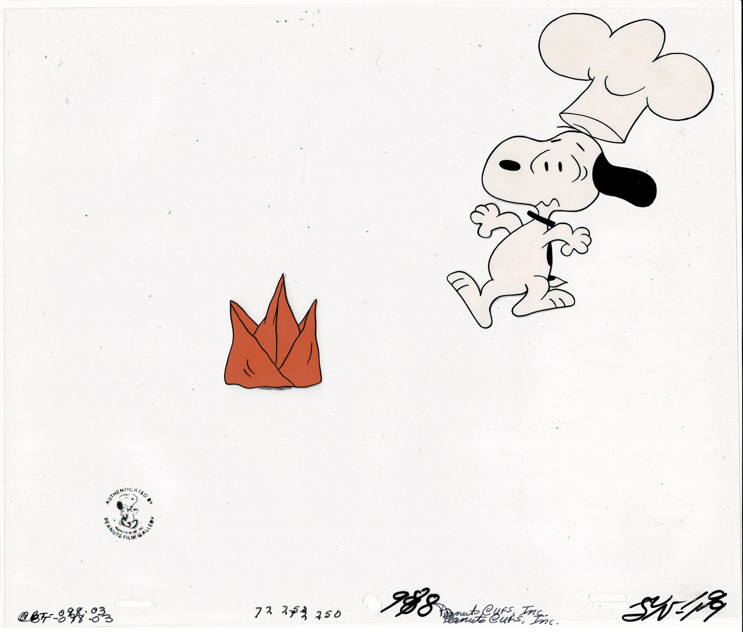A Charlie Brown Thanksgiving Peanuts Production Animation Cel Setup with Drawings 1973 from Charles Schulz Melendez Studio T983