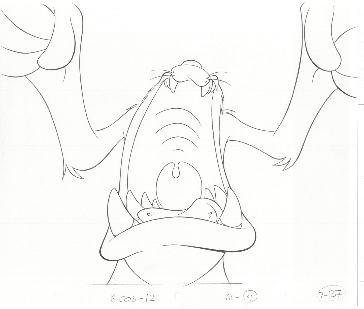 Tazmanian Devil Taz Commercial Production Animation Cel Drawing 2 LOT WB Looney Tunes BG-39