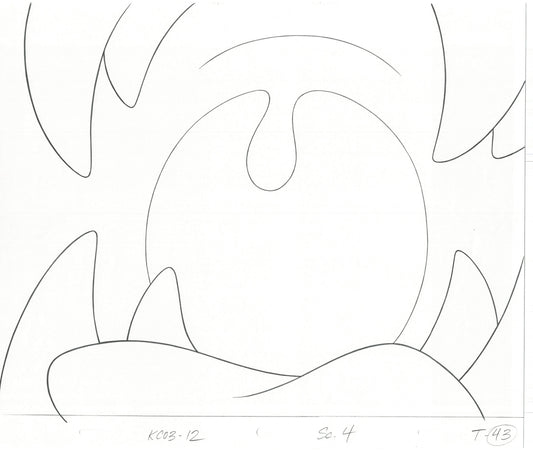 Tazmanian Devil Taz Commercial Production Animation Cel Drawing 3 LOT WB Looney Tunes BG-60