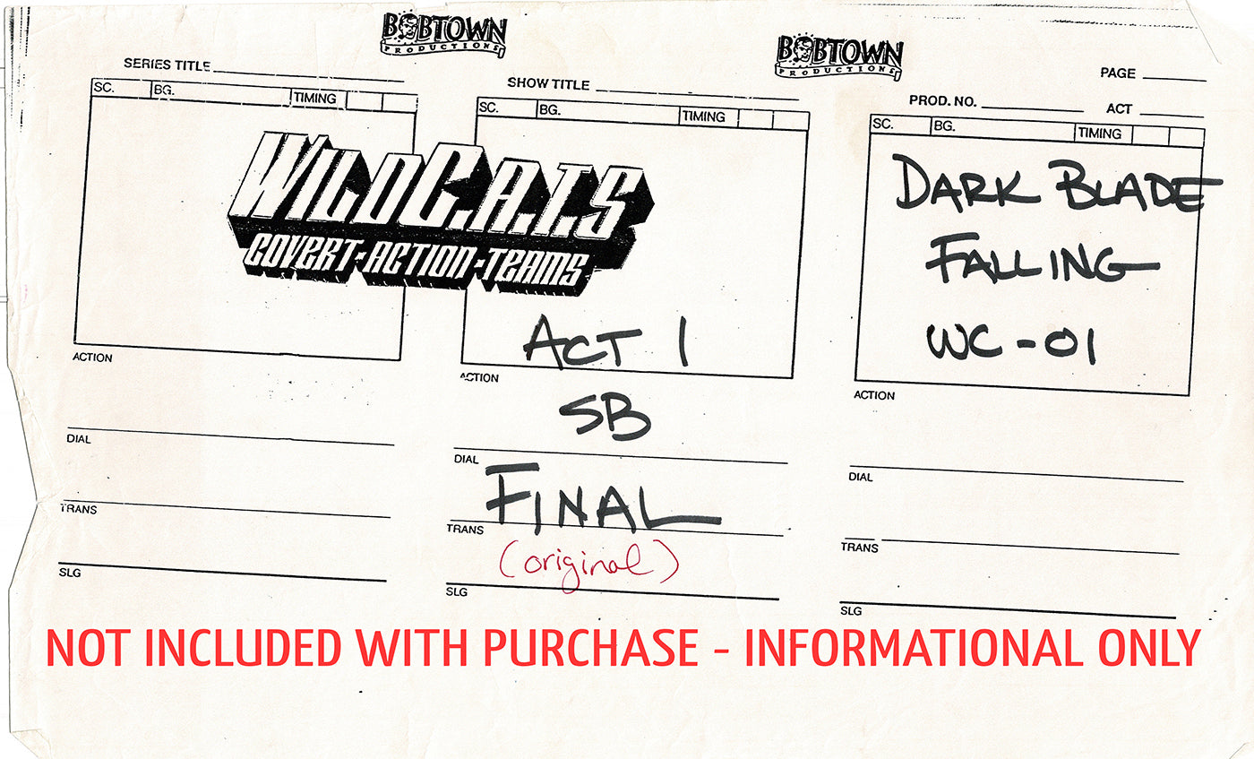 Jim Lee Wildc.a.t.s. Wildcats Production Animation Storyboard Nelvana 1994-5 D1-102
