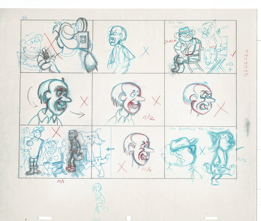 Tom & Jerry Kids Storyboard Hand-drawn Animation Hanna Barbera Babet 1992 S1-010