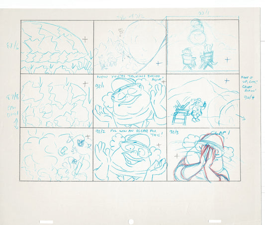 Tom & Jerry Kids Storyboard Hand-drawn Animation Hanna Barbera Babet 1992 S1-019