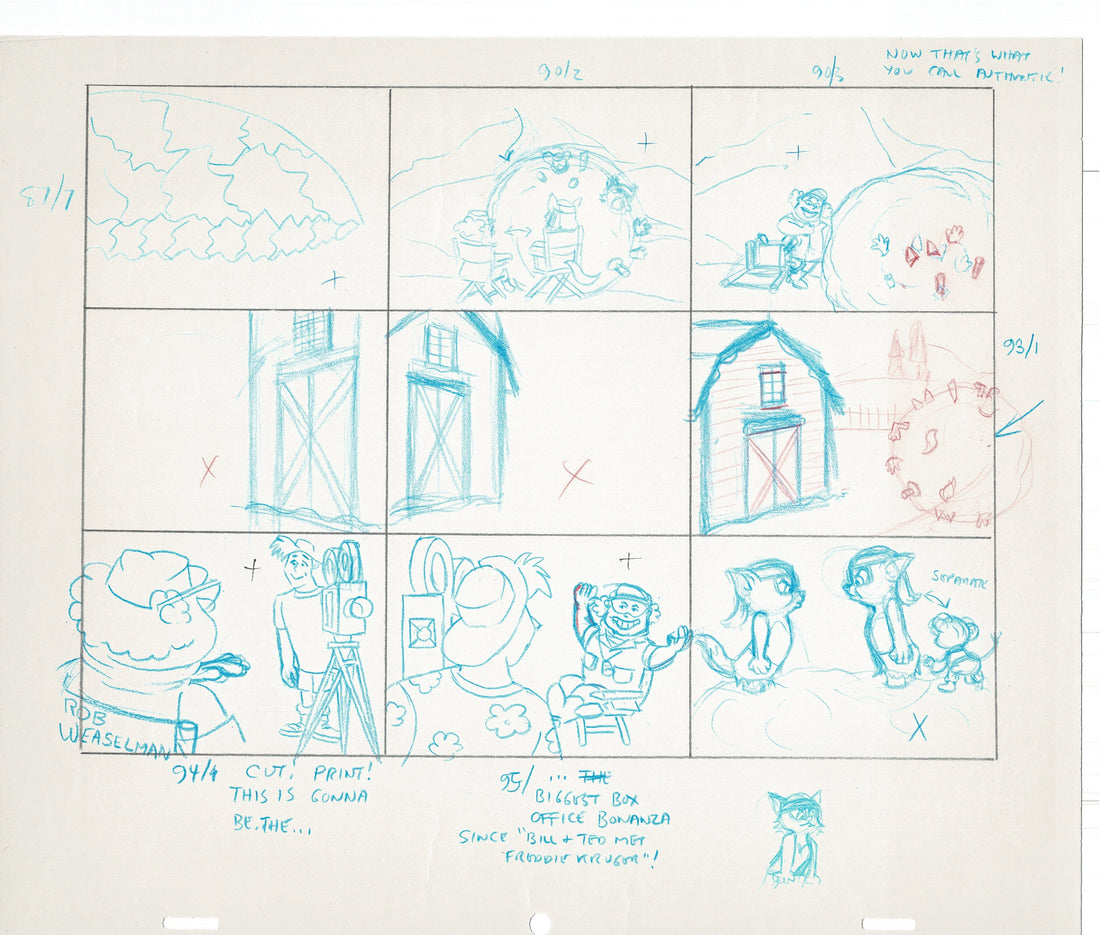 Tom & Jerry Kids Storyboard Hand-drawn Animation Hanna Barbera Babet 1 ...