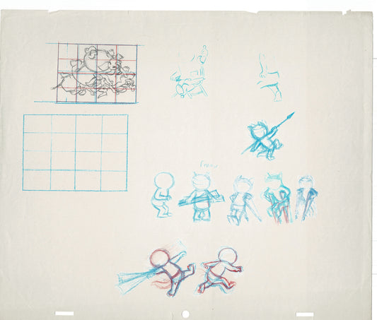 Tom & Jerry Kids Storyboard Hand-drawn Animation Hanna Barbera Babet 1992 S1-031