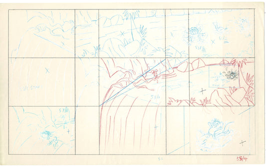 Tom & Jerry Kids Storyboard Hand-drawn Animation Hanna Barbera Babet 1992 S8-007