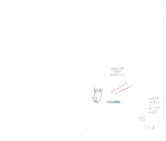 Herge Adventures of TinTin Cartoon Animation Cel Drawing 1957 to 1964 B-02