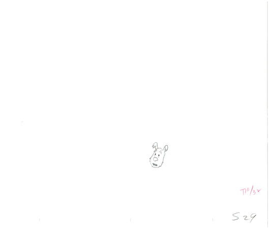 Herge Adventures of TinTin Cartoon Animation Cel Drawing 1957 to 1964 B-08