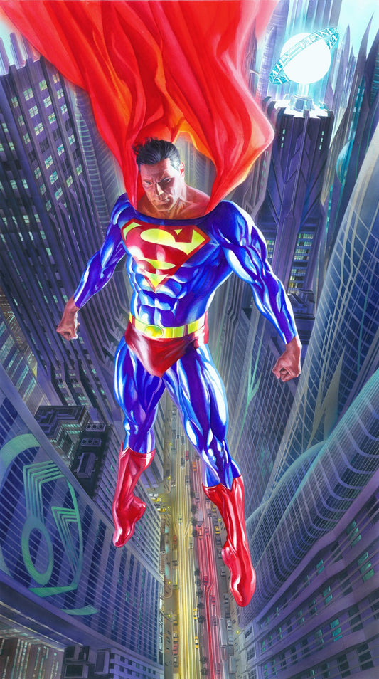 Alex Ross Signed Superman Man of Tomorrow DC Warner Brothers Giclee Ltd Ed Canvas of 20 Artist Proof