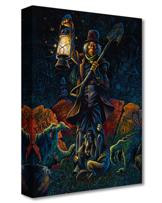 Disneyworld Haunted Mansion Walt Disney Fine Art Craig Skaggs Limited Edition of 1500 Treasures on Canvas Print TOC "The Caretaker"