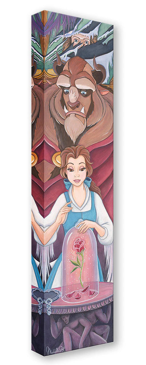 Beauty and the Beast Belle Walt Disney Fine Art Michelle St. Laurent Limited Ed of 1500 Treasures on Canvas Print TOC "Enchanted Rose"