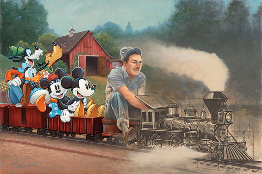 Walt Disney Fine Art Tim Rogerson Signed Limited Edition of 100 Print on Canvas "The Engine of Imagination"