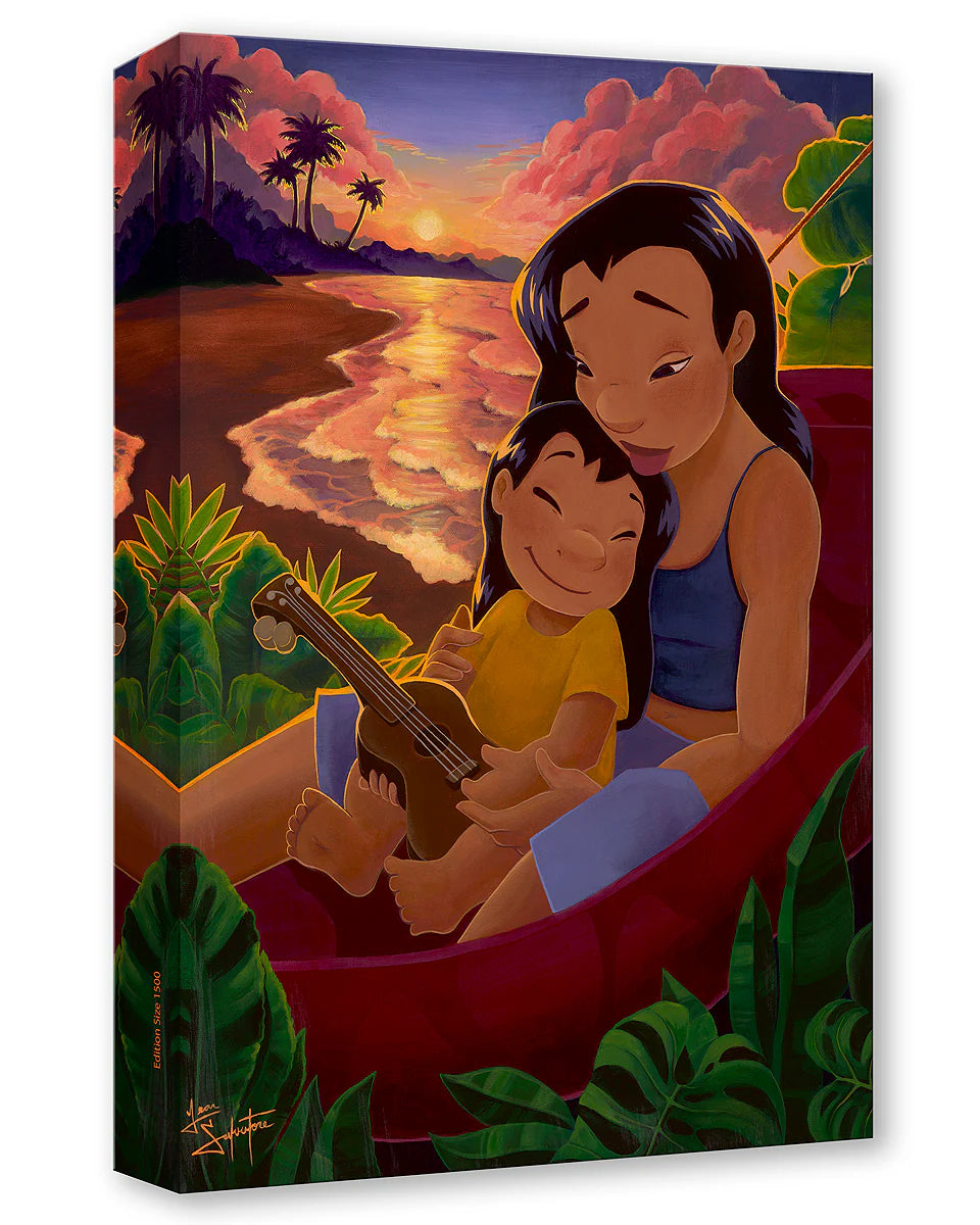 Lilo & Stitch Walt Disney Fine Art Jean Salvatore Limited Edition of 1500 TOC Treasures on Canvas Print Belle - The Love of a Sister