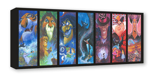 Disney Villains Walt Disney Fine Art Stephen Fishwick Limited Edition of 1500 Treasures on Canvas Print TOC "Villainous Seven"