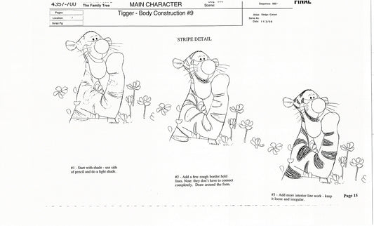 Tigger Movie Winnie the Pooh Disney Production Model COPY Animator Estate TM11