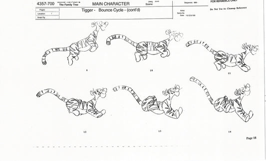 Tigger Movie Winnie the Pooh Disney Production Model COPY Animator Estate TM14