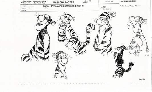 Tigger Movie Winnie the Pooh Disney Production Model COPY Animator Estate TM16