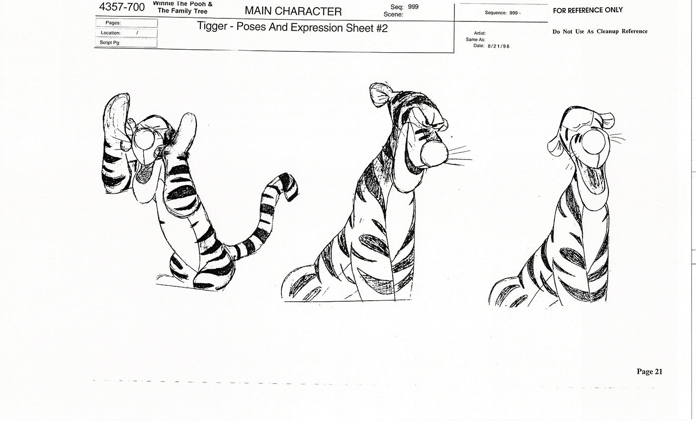 Tigger Movie Winnie the Pooh Disney Production Model COPY Animator Estate TM17