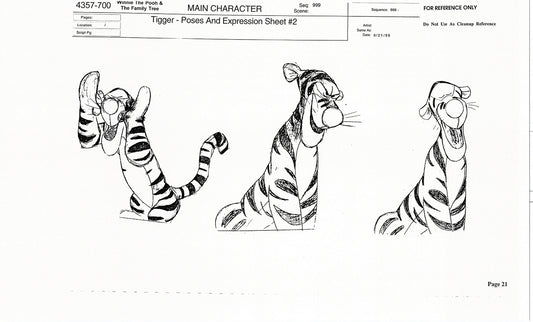 Tigger Movie Winnie the Pooh Disney Production Model COPY Animator Estate TM17