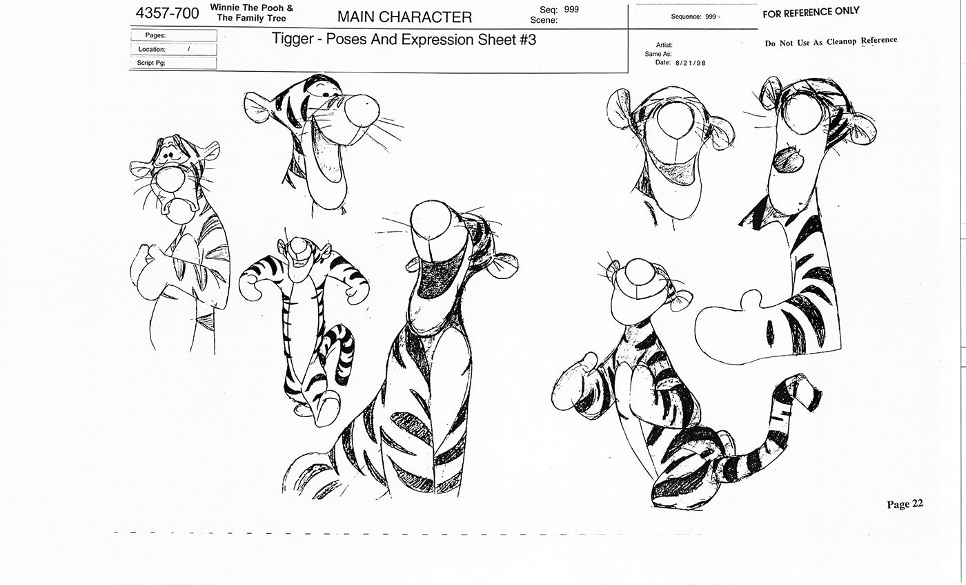 Tigger Movie Winnie the Pooh Disney Production Model COPY Animator Estate TM18