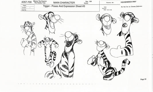 Tigger Movie Winnie the Pooh Disney Production Model COPY Animator Estate TM18
