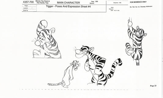 Tigger Movie Winnie the Pooh Disney Production Model COPY Animator Estate TM19
