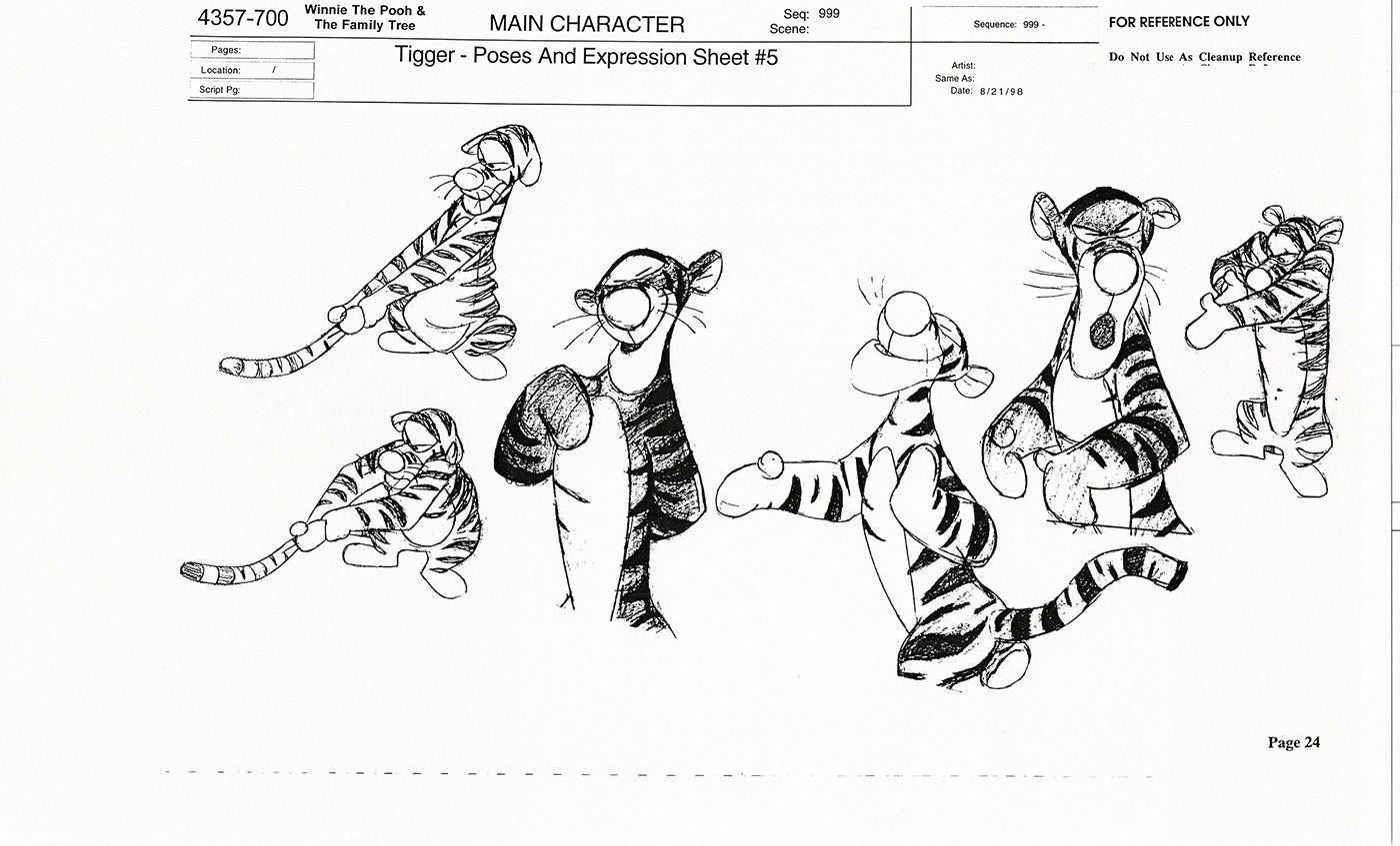 Tigger Movie Winnie the Pooh Disney Production Model COPY Animator Estate TM20