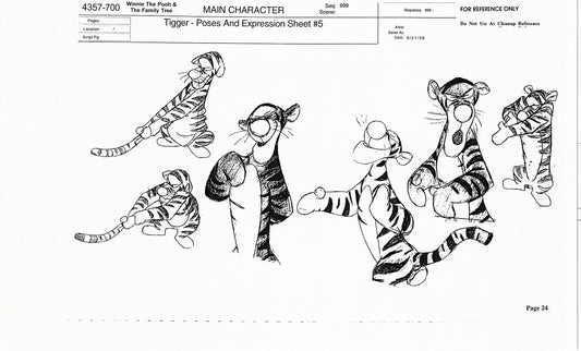 Tigger Movie Winnie the Pooh Disney Production Model COPY Animator Estate TM20