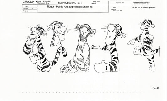 Tigger Movie Winnie the Pooh Disney Production Model COPY Animator Estate TM21