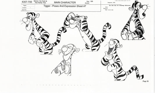 Tigger Movie Winnie the Pooh Disney Production Model COPY Animator Estate TM22