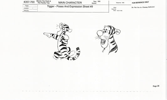 Tigger Movie Winnie the Pooh Disney Production Model COPY Animator Estate TM24