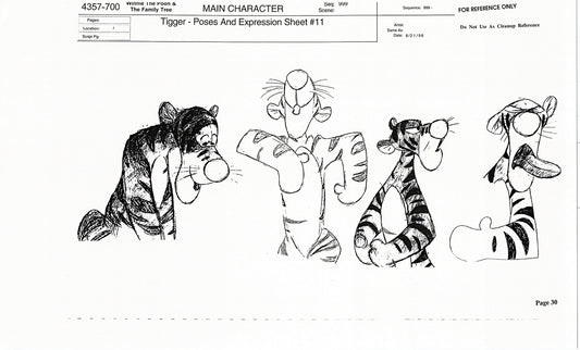 Tigger Movie Winnie the Pooh Disney Production Model COPY Animator Estate TM25