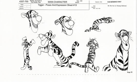 Tigger Movie Winnie the Pooh Disney Production Model COPY Animator Estate TM27