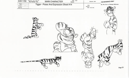 Tigger Movie Winnie the Pooh Disney Production Model COPY Animator Estate TM28