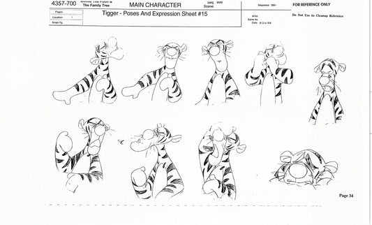 Tigger Movie Winnie the Pooh Disney Production Model COPY Animator Estate TM29