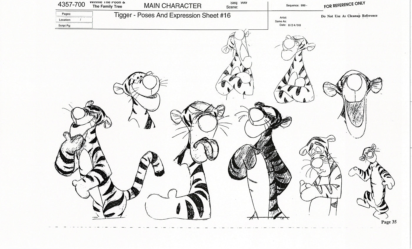 Tigger Movie Winnie the Pooh Disney Production Model COPY Animator Estate TM30