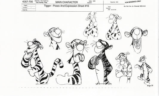 Tigger Movie Winnie the Pooh Disney Production Model COPY Animator Estate TM30