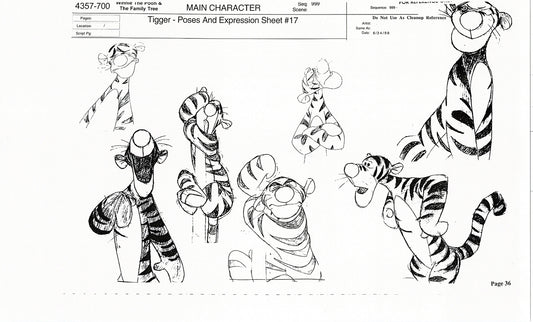 Tigger Movie Winnie the Pooh Disney Production Model COPY Animator Estate TM31