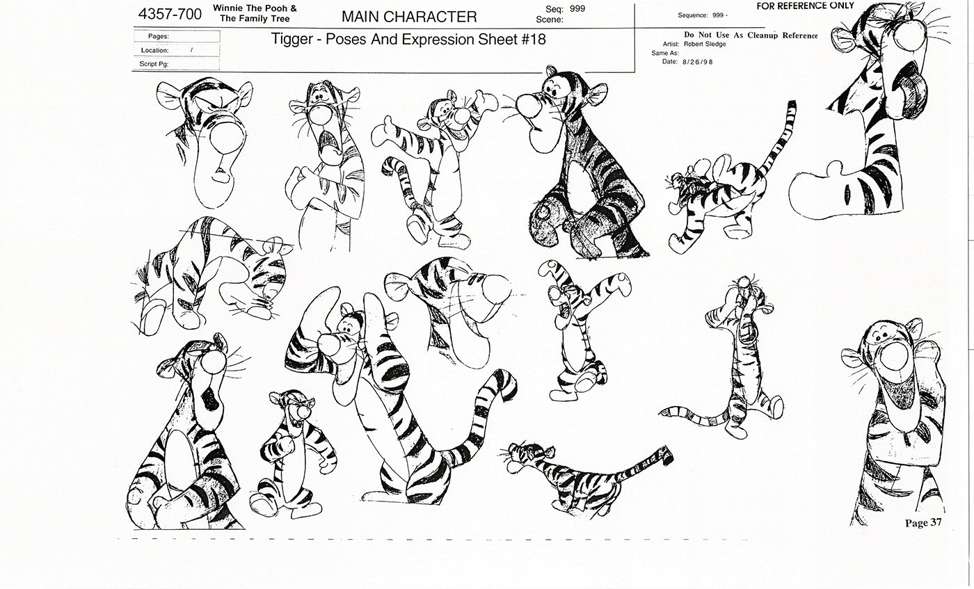 Tigger Movie Winnie the Pooh Disney Production Model COPY Animator Estate TM32