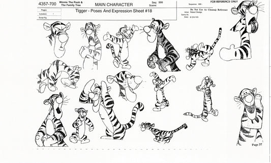 Tigger Movie Winnie the Pooh Disney Production Model COPY Animator Estate TM32