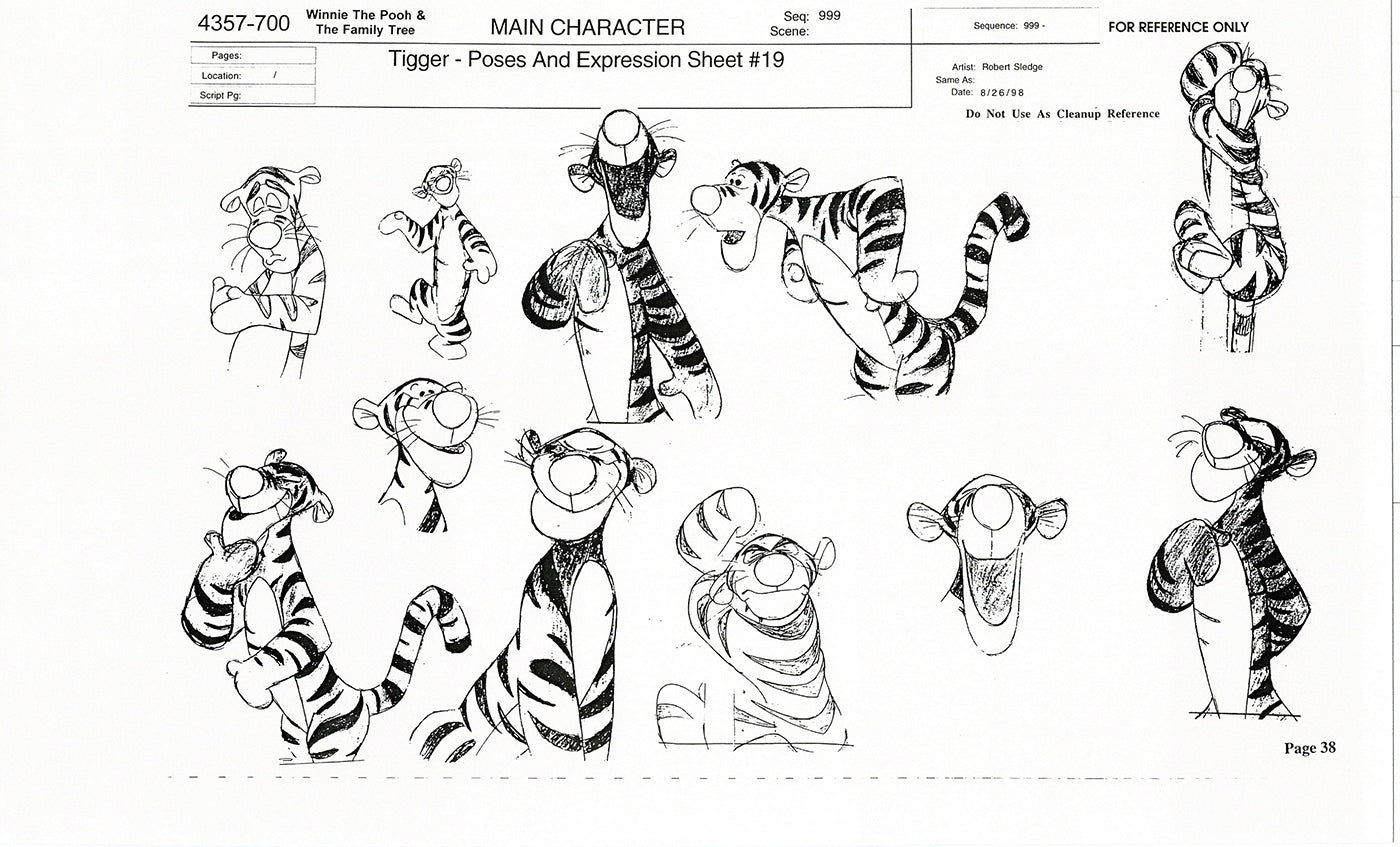Tigger Movie Winnie the Pooh Disney Production Model COPY Animator Estate TM33