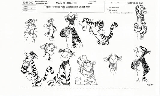 Tigger Movie Winnie the Pooh Disney Production Model COPY Animator Estate TM33